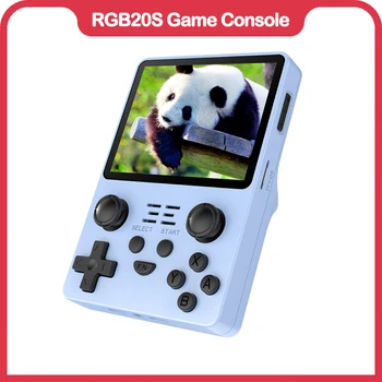 Powkiddy europos sąjungos Oficialusis Rgb20S Retro Žaidimų Konsolės Atviro kodo Sistema, 3,5 Colių IPS Ekraną Nešiojamą Žaidimų Konsolę Su 20000+ Žaidimai