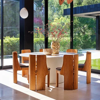 Šiuolaikinės Kinų Stiliaus Medžio Masyvo Šeimos Valgomojo Kėdė Dizaineris Paprasta Viešbutis Home Stay Laisvalaikio Specialios Formos Baldai
