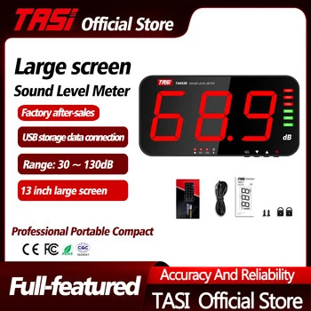 TASI TA653B Skaitmeninio Garso Lygio Matuoklis, Didelis Ekranas Ekranas Triukšmo dB Metras Sienos Kabo Tipas USB duomenų perdavimo garso matuoklis