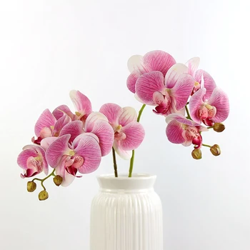 70cm/25in Imituojamas Drugelių Orchidėja Prabanga Latekso Dirbtinių Gėlių Balta Rožinė Orchidėjų Netikrą Gėlių Namų Vestuvių Dekoravimas
