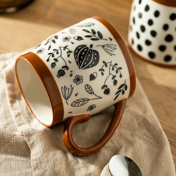 500ml Originalios Keramikos Kavos Puodelis atsparia Karščiui Rankena Pusryčiai Taurės Sulčių, Vandens, Pieno, Biuro, Virtuvės Restoranas Drinkware
