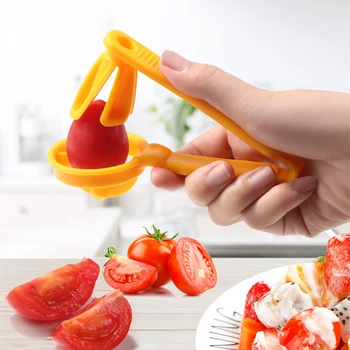 Plastikiniai Mažai Pomidorų Splitter Daugiafunkcinis Greitai Mergelės Vaisių Cutter Braškių Slicer Daržovių, Vaisių Įrankiai, Virtuvės