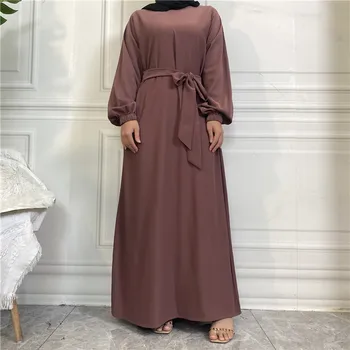Elastiniai Rankogaliai vientisos Spalvos Kišenėje Pamušalas Universalus, Elegantiškas Suknelė Abayas Moterų Dubajus 2023 Vestidos Arabes Dubajus Y Turcos