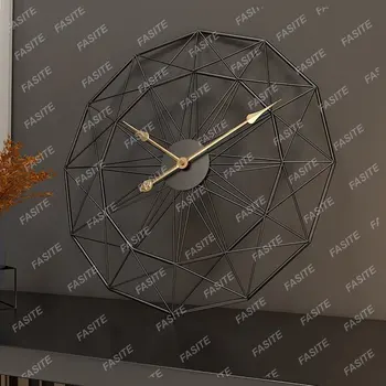 50cm Retro Nordic Tipo Geležies Meno Didelis Silent Kabo Sieninis Laikrodis Išjungti Pakaba Laikrodžiai Namo Gyvenamasis Kambarys Miegamasis Dekoro Naujas CNIM Karšto