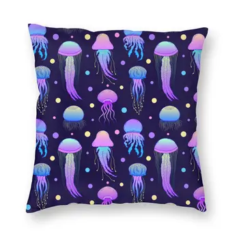 Magija Jellyfishes, Doodle Stiliaus Užvalkalas Spausdinimo Poliesteris Pagalvėlė Padengti Dovana Psichodelinio Mesti Pagalvės Užvalkalą Padengti Sofa