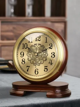 Nemokamas pristatymas žalvario laikrodis Naujas Kinijos kambarį laikrodis Namų kūrybos tylus, sėdi laikrodis