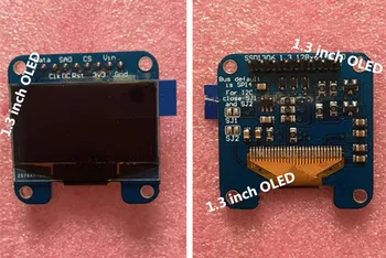 1.3 colių 8P SPI Balta / Mėlyna OLED Ekranas Ekrano Modulis SSD1306 Ratai SSD 128*64 I2C Sąsaja