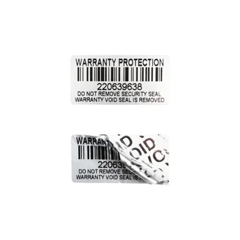 100vnt Sidabrinė Garantinis Lipdukas 30X15mm Saugumo Antspaudas uždoris etiketės, Unikalus serijos numeris, brūkšninio kodo etiketės lipdukas