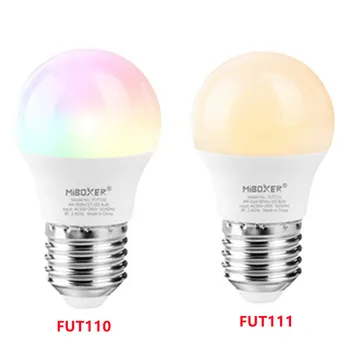 (2.4 G) FUT110/FUT111 4W LED Lemputė RGB+BMT/Dual WhiteBrightness ir spalvos temperatūra reguliuojama AC100~240V 50/60Hz 2700K~6500K