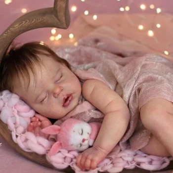 22inch Lėlės Reborn Rinkinio Alexis Saldaus Miego Baby Girl Minkštas Nekilnojamojo Touch Unpainted Nebaigtų 