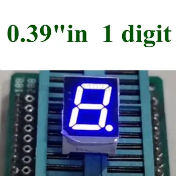 10VNT/DAUG 0.39 colių 1 Bit 7 Segmentų BLUE LED Ekranas, Skaitmeninis Vamzdžių Plastiko, Metalo Bendro anodo(Nixie vamzdis)