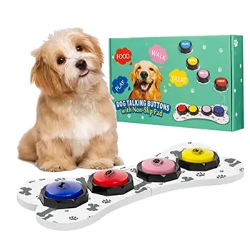 Balso Įrašymo Mygtuką Naminių gyvūnų Žaislai Šuo Mygtukai Komunikacijos Pet Mokymo Garso Įrašymo Kalbėti Mygtuką Žvalgybos Žaislas