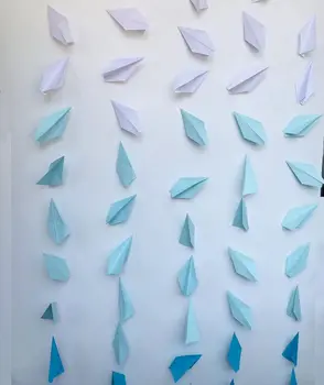 150PCS 10Strings Premade Mėlyna Origami Airplane Girliandas Vaikams Šaliai Dekoro Plokštumos Teminius Gimtadienio Baby Shower Vaikų Diena