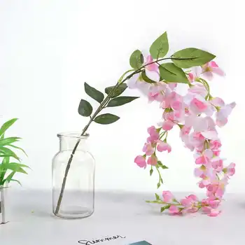 60cm Rožinės spalvos Plastiko, Dirbtinės Gėlės Vestuves Dekoravimo, Modeliavimo Wisteria Netikrą Gėlių Puokštė Namo Kambaryje Darbalaukio Dekoras