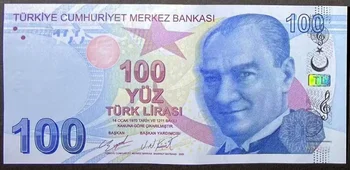 Turkija 100 Lirų, 2009 M.) (2020 M), P-226d, UNC Originalus Pastaba Kolekcija