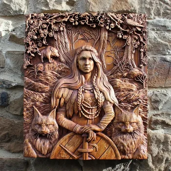 Medienos Odin Varnas Vikingų Mitologiją Piktogramą 2023 Naujas Dervos Statula Sienų Skulptūrų Thor Medienos Dievų Drožyba Sienos Kabo Namų Dekoro
