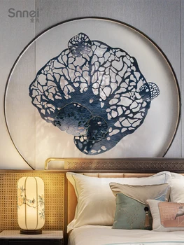Gyvenamasis kambarys sofos fono sienos pakabukas geležies trimatis ažūrinės figūrinių lotus sienų apdaila