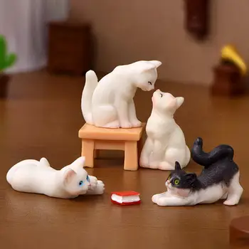 Plačiai Taikomos Ir Švietimo Katė Duomenys Žaislas Unikalus Mažos Katė Statula Realus Mini Katė Amatų Miniatiūros Figūrėlės