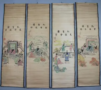 Kinija Antikos kolekcija Boutique Kaligrafijos ir tapybos Konfucijus schema