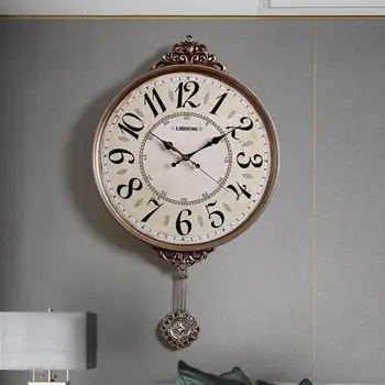 Žiūrėti Sieninis Laikrodis Kambarį Amerikietiško Stiliaus Kietas Kūrybinių Mados Europos Stilius Paprastas Atmosferos Namuose Šiaurės Stilius Ramus