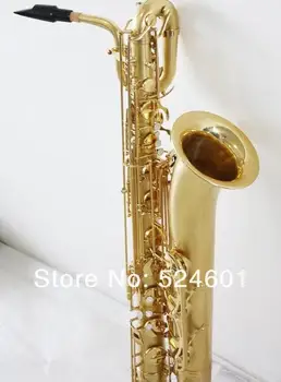 Greitas Pristatymas Unbranded Profesinės Baritonas Saksofonas Matinis Aukso Baritonas Sax Paviršiaus Aukso Lako Saxofone