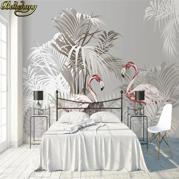 beibehang Užsakymą Pietryčių Azijos atogrąžų augalų flamingo palm tree Tapetai, Freskos Abstraktusis Menas, Sienų dokumentus fono sienos popieriaus