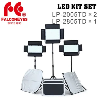 Falcon Akis LP-2005TDx2 LP-2805TD 100W šviesos srautą galima reguliuoti LCD Studija Šviesos 140W Vaizdo Šviesos CRI95 Profesionalus LED šviesos dėklas