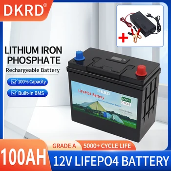 12V 100Ah LiFePO4 Baterija Ličio Geležies Fosfato Ląstelių Pack Built-in BMS Pakeisti Labiausiai ir rezervinio Maitinimo Namų Energijos Saugojimas
