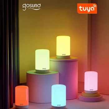 Gosund Smart LED Šviesos RGB Spalvų lietimui jautrus Ekranas Naktį Šviesos, Telefono Balso Nuotolinio Valdymo Laikas Wifi, Naktiniai staleliai, Lempa Dirbti su Tuya APP
