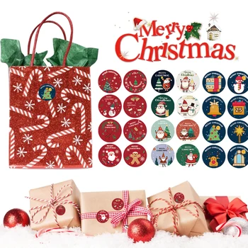 500Pcs Linksmų Kalėdų Lipdukai Santa Gyvūnų, Sniego, Medžių, Dekoratyvinis Lipdukas Vyniojimo Dovanų Dėžutės Etiketės Kalėdų Žymę 