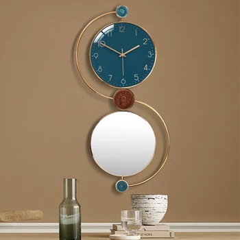 Naujas Kinų stiliaus kambarį mados silent sieninis laikrodis namų kūrybos apdaila sienos žiūrėti šiuolaikinės paprastas veidrodis, laikrodis
