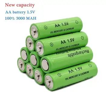 100% originalus AA Baterijos 3800 MAh Įkraunamos Baterijos NI-MH 1,5 V AA Baterijos Laikrodžiams, Pelės, Kompiuterių, Žaislai t.t.