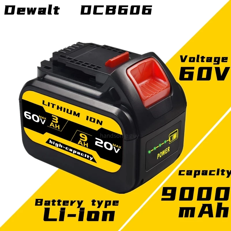 DCB606 9000mAh 20V/60V/120V MAX Batterie, ersatz für Dewalt DCB609G DCB612 Arbeit mit Alle 20V/60V/120V Bevieliuose Elektros Įrankiuose . ' - ' . 0
