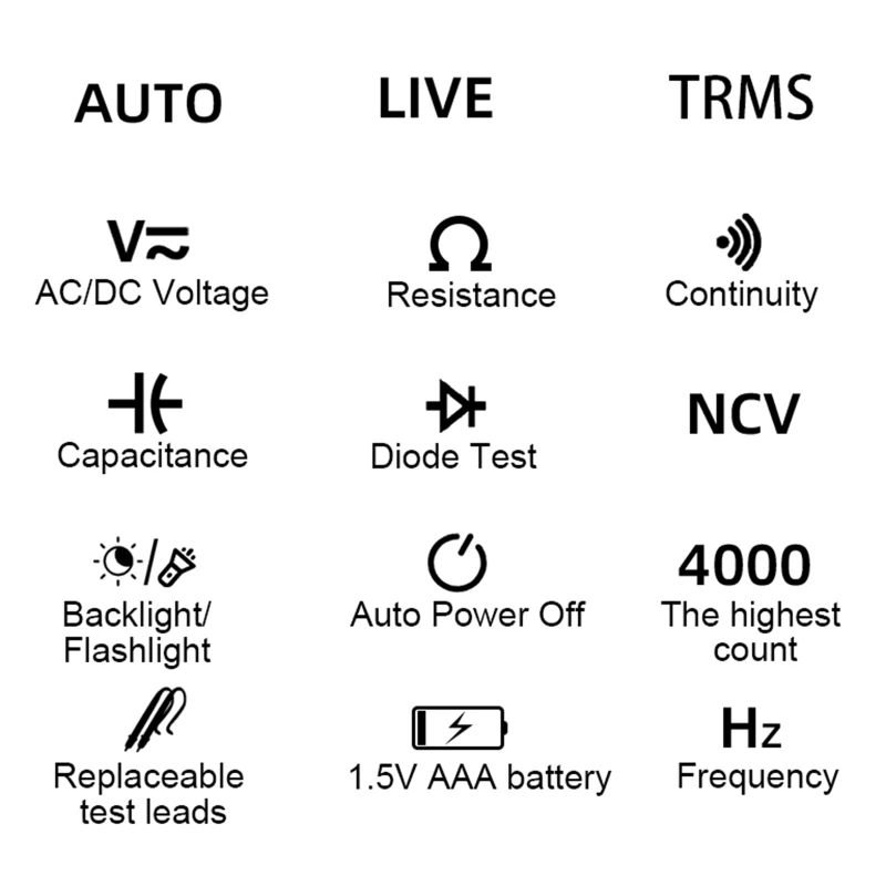 DC Ekranas Įtampa Srovės Dažnio Energijos Monitorius Ammeter Volt Multimetras Priemonė Testeris, Skaitmeninis LCD Detektorius . ' - ' . 1