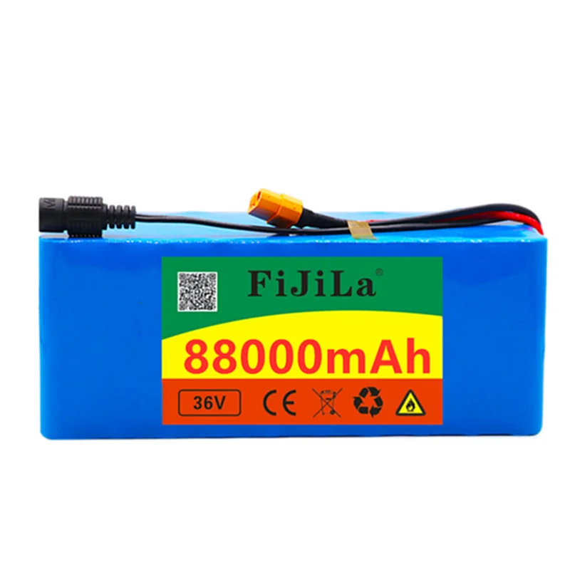 36V 10S4P 88Ah baterija 500W didelės galios baterija 42V 88000mAh Ebike elektrinių dviračių (BMS), 42v baterija su xt60 kištuko+kroviklis . ' - ' . 1