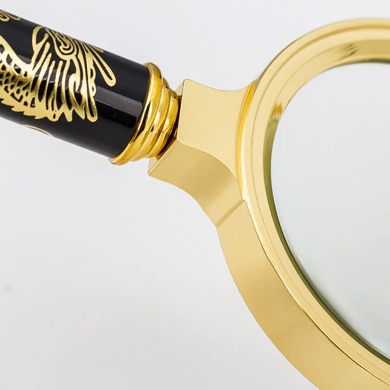 Didinamojo Stiklo Golden Dragon Rankena didinamasis stiklas 100Mm Mini Pocket 
