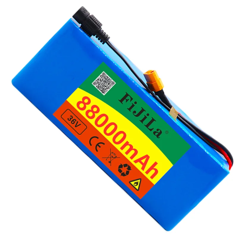 36V 10S4P 88Ah baterija 500W didelės galios baterija 42V 88000mAh Ebike elektrinių dviračių (BMS), 42v baterija su xt60 kištuko+kroviklis . ' - ' . 2
