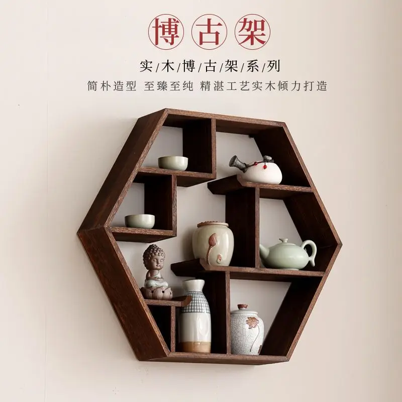 Bogu stovo medžio masyvo Kinų sienos kabo wall display rack rack arbatos stovo paprasta antikvariniai arbatinukas stovo namų puošybai stovo . ' - ' . 3