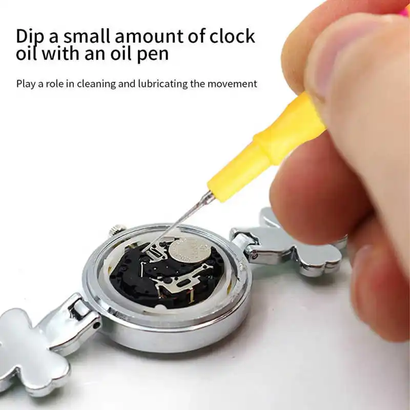 Laikrodžių Taisymo Įrankis Žiūrėti Oilerio Nustatyti Naftos Taurės 4pcs Naftos Pen Įvairių Patarimas Dydžių Laikrodžių Remontas Aksesuaras watchmaker . ' - ' . 5